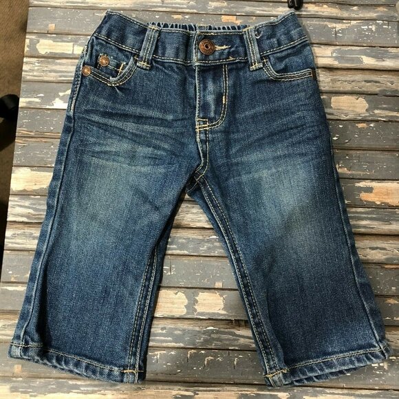 OshKosh B'gosh Girl Baby Girl Demin Boot Cut Jeans Size 6 Months - Picture 1 of 5